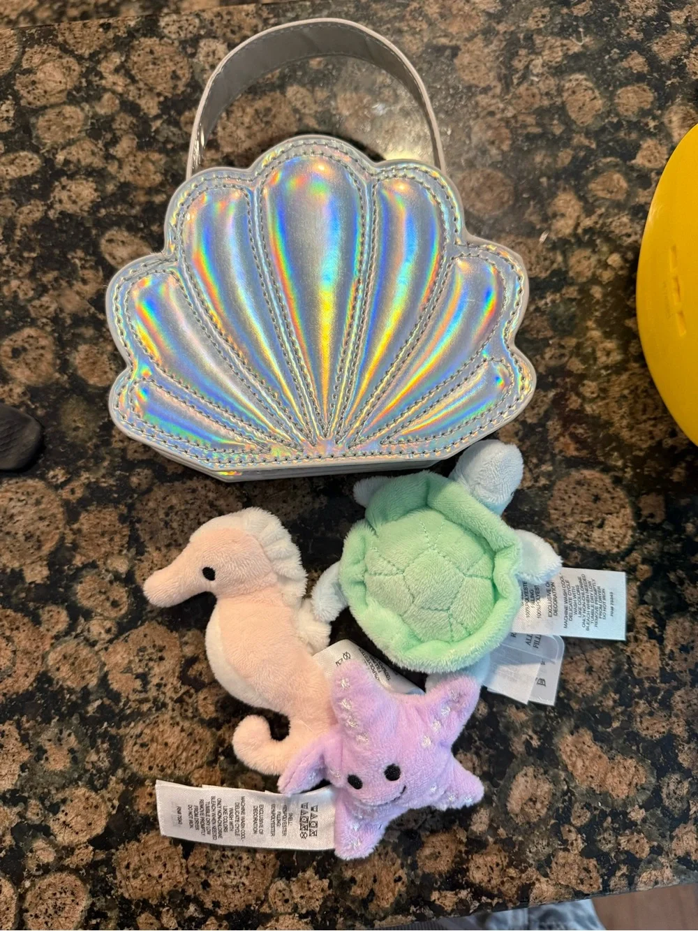 Holographic Shell Crossbody Bag for Kids - Silver